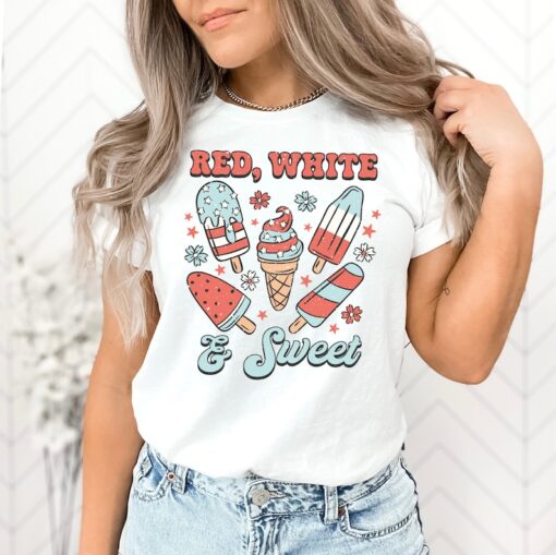 Red White and Sweet Shirt, Memorial Day Gift