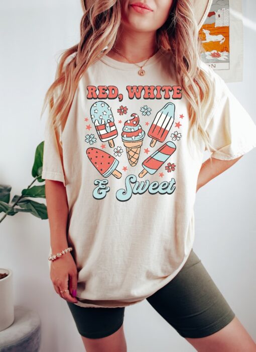 Red White and Sweet Shirt, Memorial Day Gift