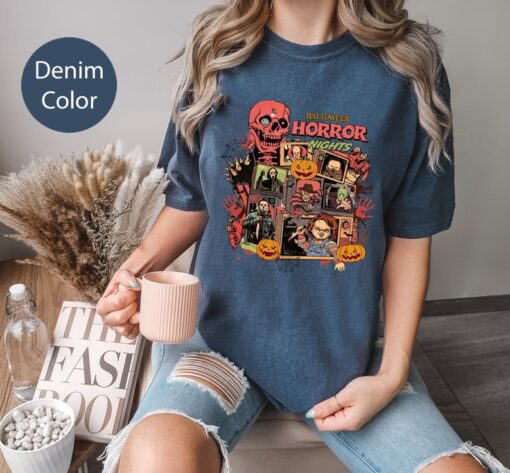 Vintage 90s Halloween Movies, Retro Horror Night Comfort Colors Shirt