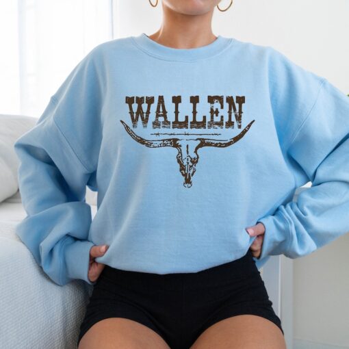 Wallen Western Sweatshirt, Retro Wallen Western Sweatshirt