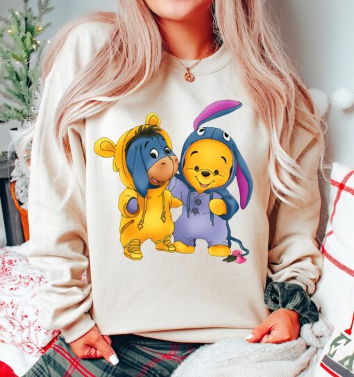 Disney Winnie The Pooh Cute Pooh and Eeyore Cosplay Best Friends Shirt