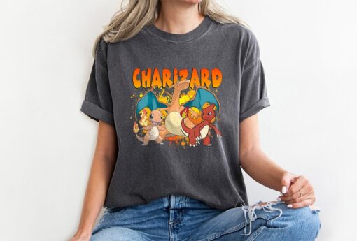 Comfort Colors® Charmander Inspired t-Shir, Charizard Evolution Shirt