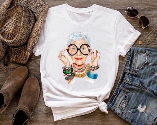 Iris Apfel Shirt, Moda Icon Rememberance, RIP Iris Apfel Shirt