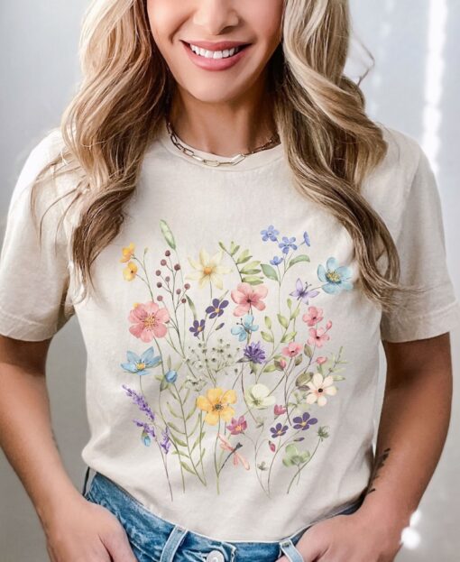 Comfort Colors Wildflower Shirt, Flower Shirts