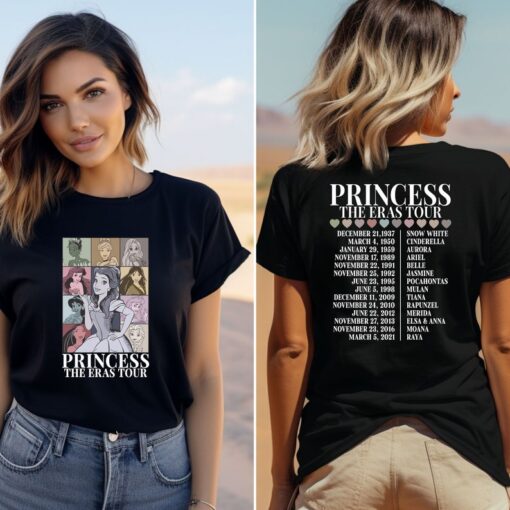 Vintage Disney Princess The Eras Tour Shirt, Princess Tour T-Shirt