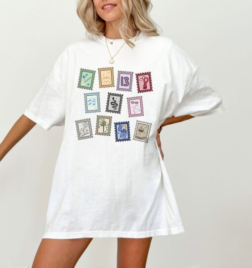 Comfort Colors® Swiftie Shirt, Album Stamps shirt