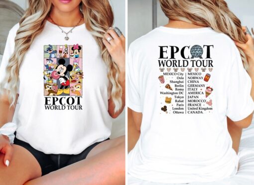 Epcot world tour unisex Disney t-shirt, Disney t-shirt, Disney fashion