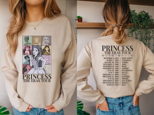 Vintage Disney Princess The Eras Tour Shirt, Princess Tour T-Shirt