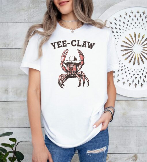 Yee Claw Yee Haw Crab Shirt, Comfort Colors Tee