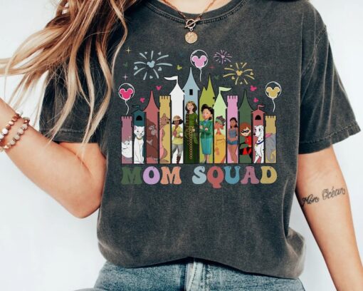 Mom Squad Disney Castle Shirts, Disney Mom Shirt