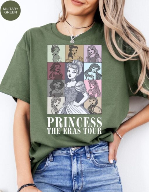 Princess Eras Tour: A Magical Journey with Disney Royalty Cotton Tee