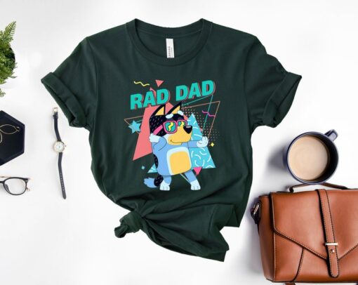 Retro Rad Dad Bluey Shirt, Retro Chilli Heeler Shirt, Chilli Heeler