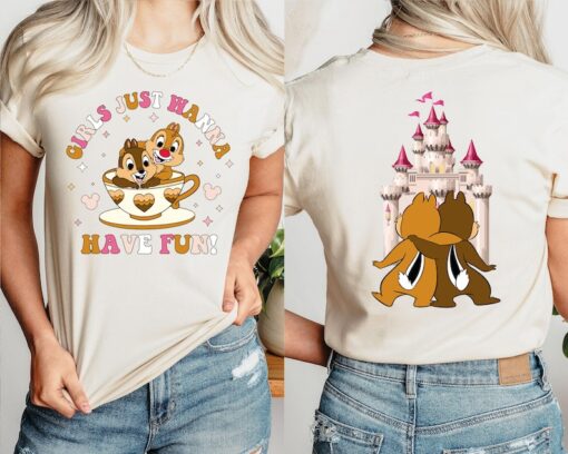 Girls Just Wanna Have Fun Shirt, Chip and Dale Best Friends Shirt