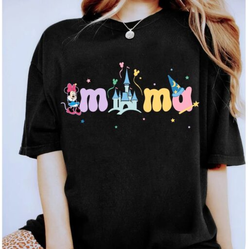 Disney Minnie Mama Castle Shirt, Mom Squad Disney Castle Shirts