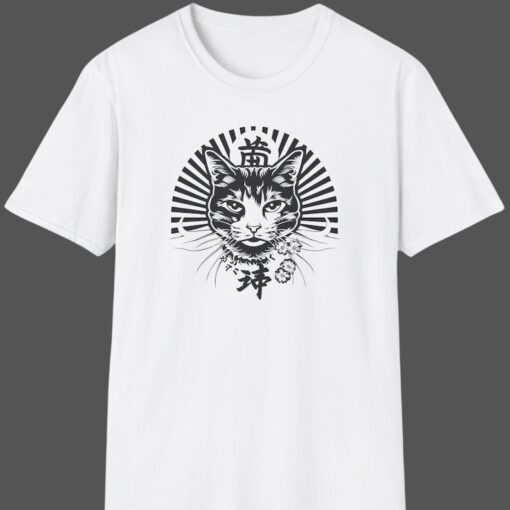 Japanese Cat Unisex Softstyle T-Shirt