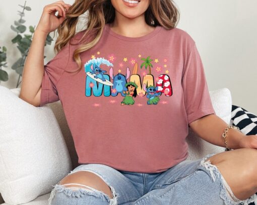 Stitch and Lilo Mama Shirt, Disney Mama Shirt, Disneyland Mom Shirt