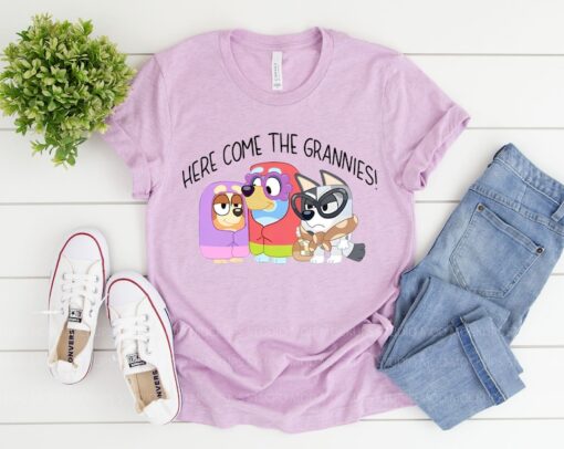 Here Come The Grannies T-shirt, Holiday Shirt, Bluey Characters