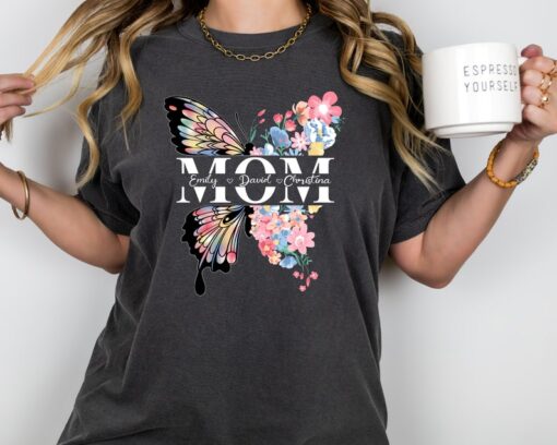 Butterfly Mama Shirt, Floral Mama Shirt, Mothers Day Shirt, Mom Shirt