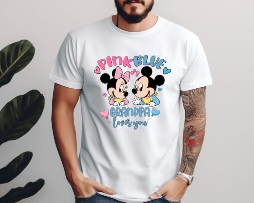 Mickey and Minnie Gender Reveal Shirt