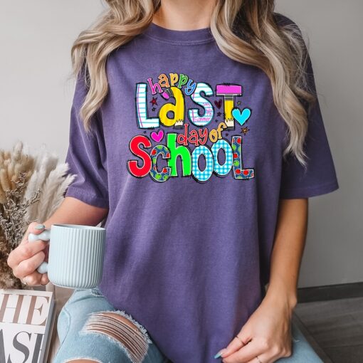 Comfort Colors® Happy Last Day of School T Shirt, Cool Teacher Shirt