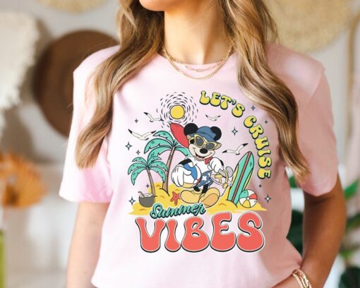 Disney Let's Cruise Shirt, Mickey Summer Vibes Shirt
