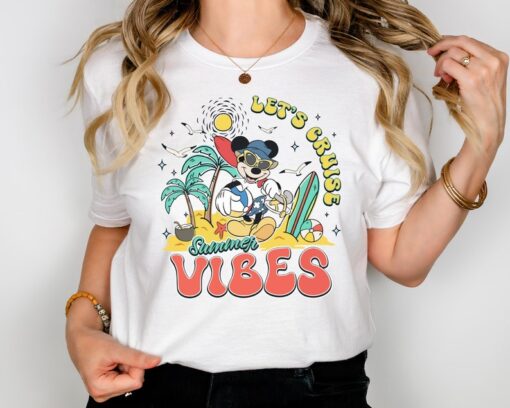 Disney Let's Cruise Shirt, Mickey Summer Vibes Shirt