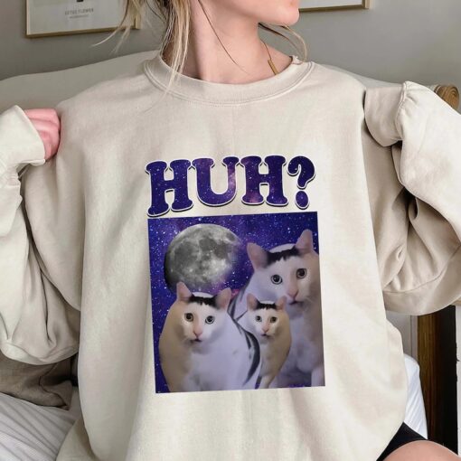 Huh Meme Cat Shirt , Trending Unisex Tee Shirt, Unique Shirt Gift