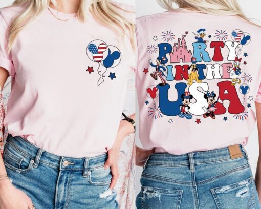 Mickey and Friends Party in the USA Shirt, American Shirt