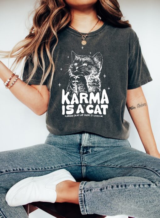 Karma Is A Cat Shirts, Taylor Eras Cat Lover T-Shirt