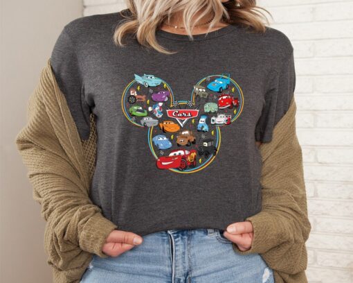 Mickey Head Disney Cars Shirt, McQueen And Friends Sweatshirt