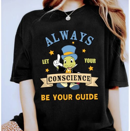 Retro Jiminy Cricket Always Let Your Conscience Be Your Guide Shirt