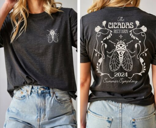 Vintage Cicada Shirt 2024 Cicada Emergence Unisex Short Sleeve Tee
