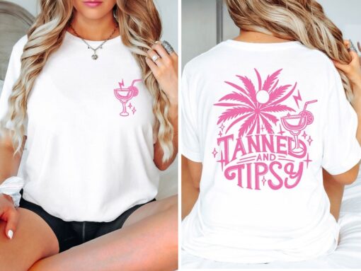 Tanned And Tipsy Shirt, Summer Vibes T-shirt