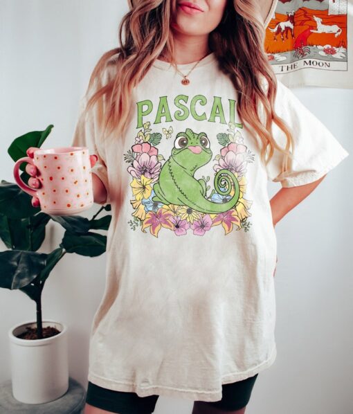 Comfort Colors® Retro Disney Tangled Pascal Floral Rapunzel Shirt