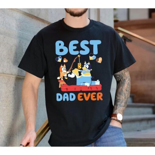 Father Days Shirt, Best Dad Ever Funny Bluey Daddy Vintage Shirt