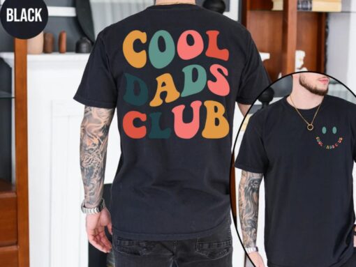 Cool Dads Club Shirt Front and Back Printed, Cool Dad Club Tshirt