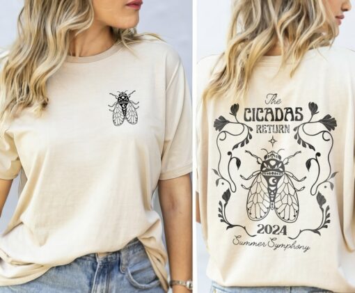 Vintage Cicada Shirt 2024 Cicada Emergence Unisex Short Sleeve Tee