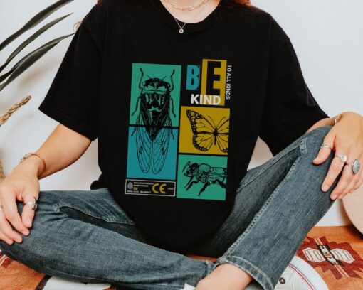 Vintage Insect Shirt, Be Kind To All Kinds Bug Tshirt