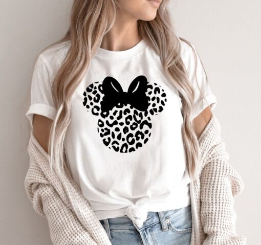 Disney Leopard Minnie Shirt, Disney Shirts for Women