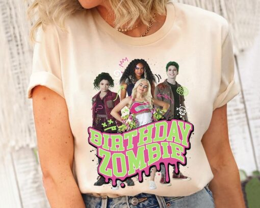 Disney Zombies Characters Squad Birthday Zombie Group Poster Shirt