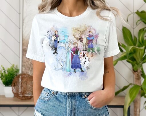 Disney Frozen Tee, Frozen Cute Shirt, Frozen Watercolor shirt