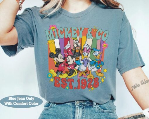 Retro Disney Mickey & Co Est 1928 Mickey And Friends Shirt