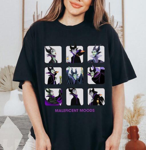 Disney Maleficent Moods Funny Horror Disney Family Matching Tee