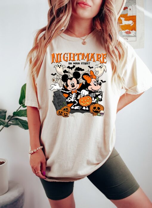 Retro Mickey Minnie Halloween Shirts, Vintage Disney Halloween T-shirt