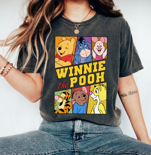 Disney Winnie The Pooh Retro Characters Group Shirt