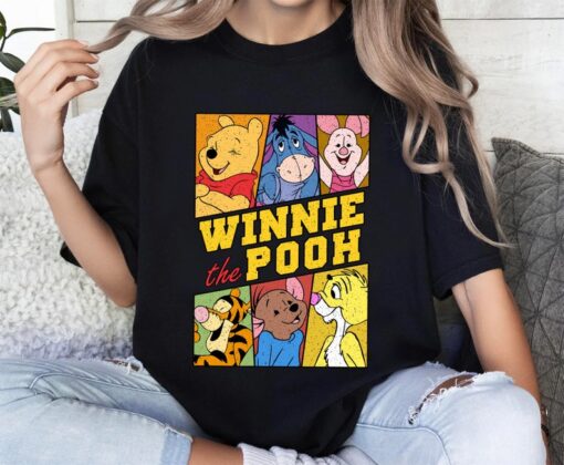 Disney Winnie The Pooh Retro Characters Group Shirt