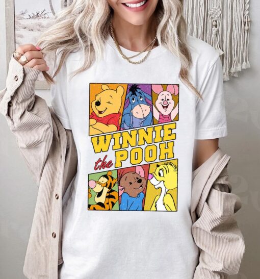 Disney Winnie The Pooh Retro Characters Group Shirt