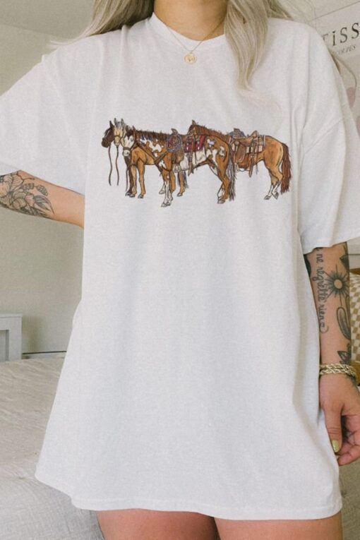 Horsin Around Comfort Colors Shirt, Western Graphic Tee