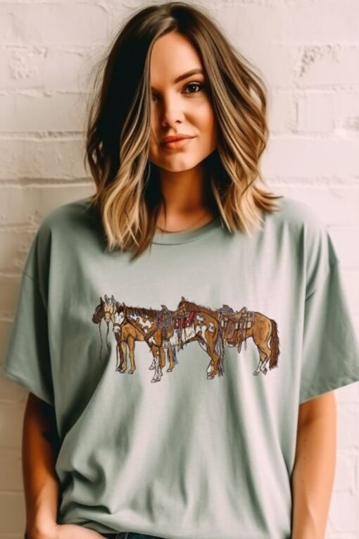 Horsin Around Comfort Colors Shirt, Western Graphic Tee