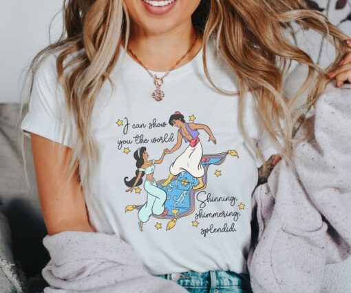 Aladdin And Jasmine A New World Flying Carpet Shirt